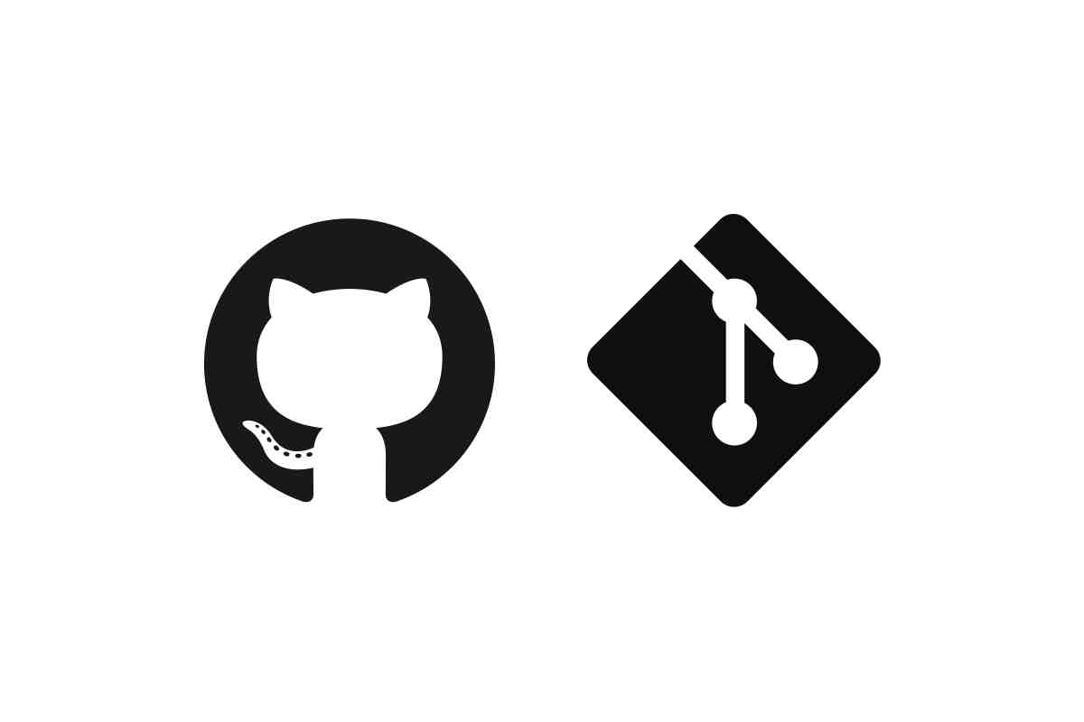 Git and GitHub logos